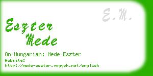 eszter mede business card